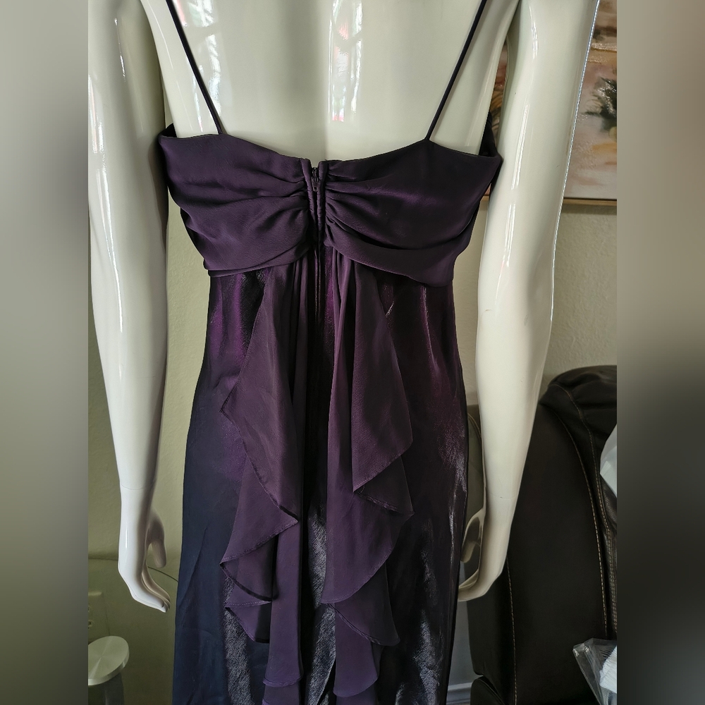 Betsy & Adam 90s dark purple maxi dress, often featured in vintage formal - Picture 4 of 13